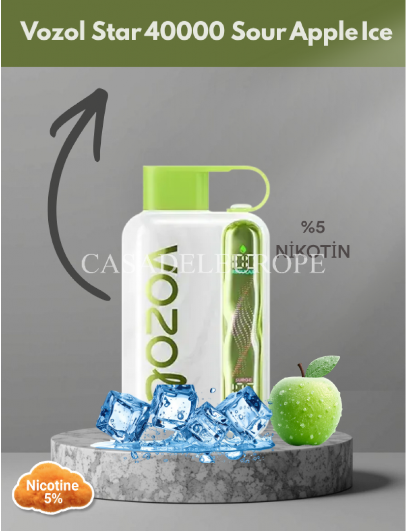 Vozol Star 40000 Sour Apple Ice